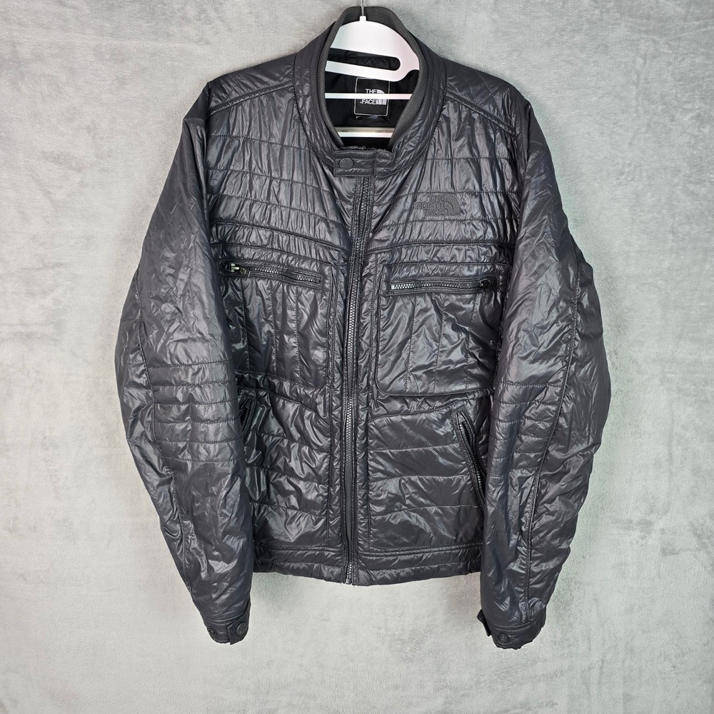 The North Face Mens Black Quilted Insulated Jacket Full Zip T427 T827 Large